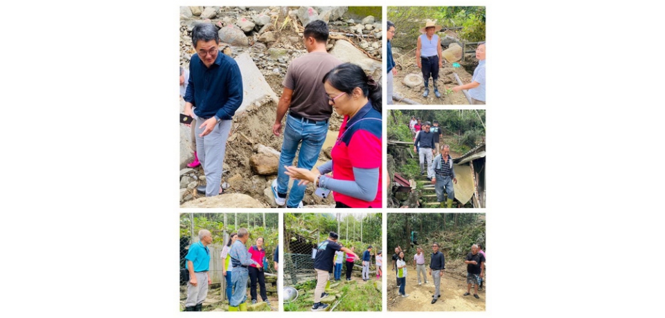 立委劉建國勘查古坑多處災區 緊急搶修中(圖)