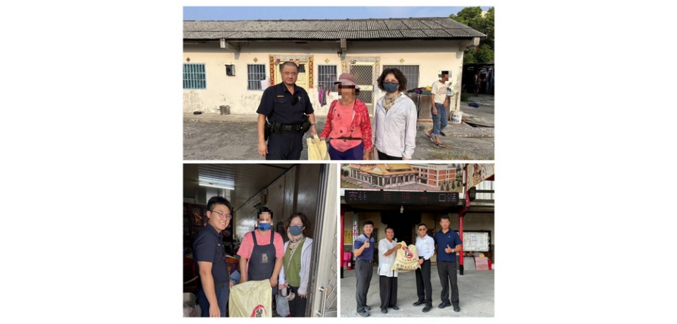雲林縣口湖鄉普明寺愛心供品 由雲林縣警察局轉贈送暖助弱勢(圖)