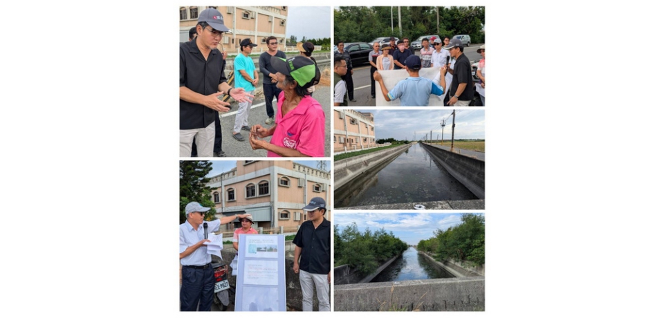 立委劉建國偕相關單位會勘水林鄉大溝大排 改善排水系統(圖)