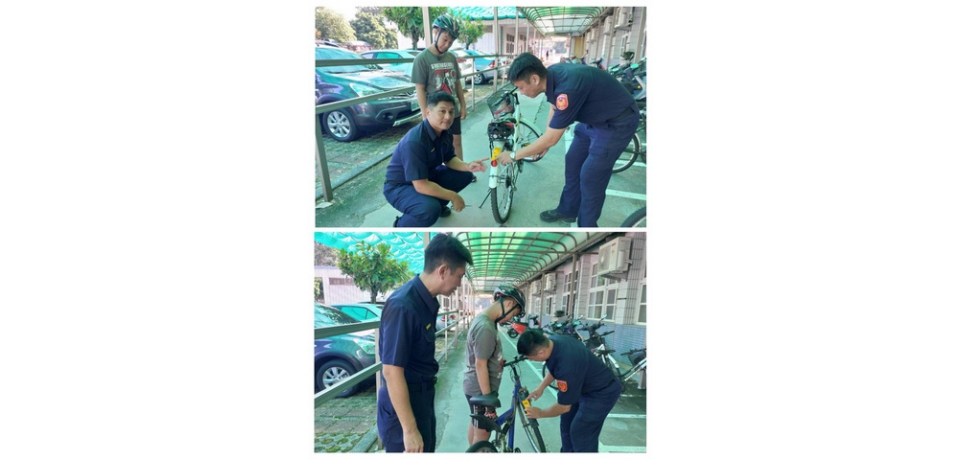 雲林縣斗南警製作反光貼條 宣導學生族群行的安全(圖)