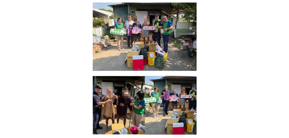 家園成灰燼 斗南警助其度難關(圖)