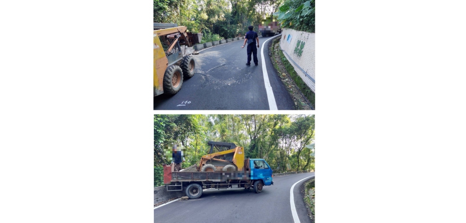 貨車上坡熄火受困　斗南警即時協助排除(圖)