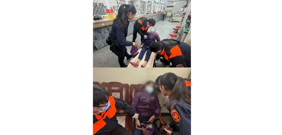 婦人突感不適無法站立　斗南警即時協助送醫(圖)