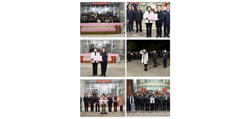 115年加強重要節日開跑！雲林縣長張麗善偕民防團幹部為警察及協勤民力加油打氣(圖)