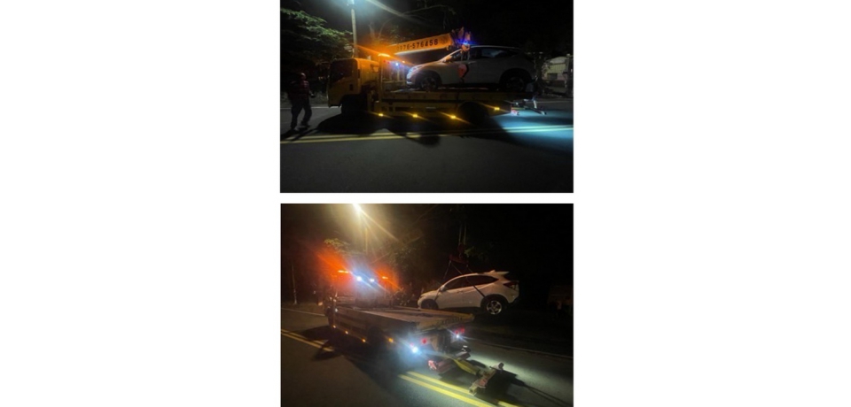 汽車突熄火鎖死   斗南警助其返家(圖)