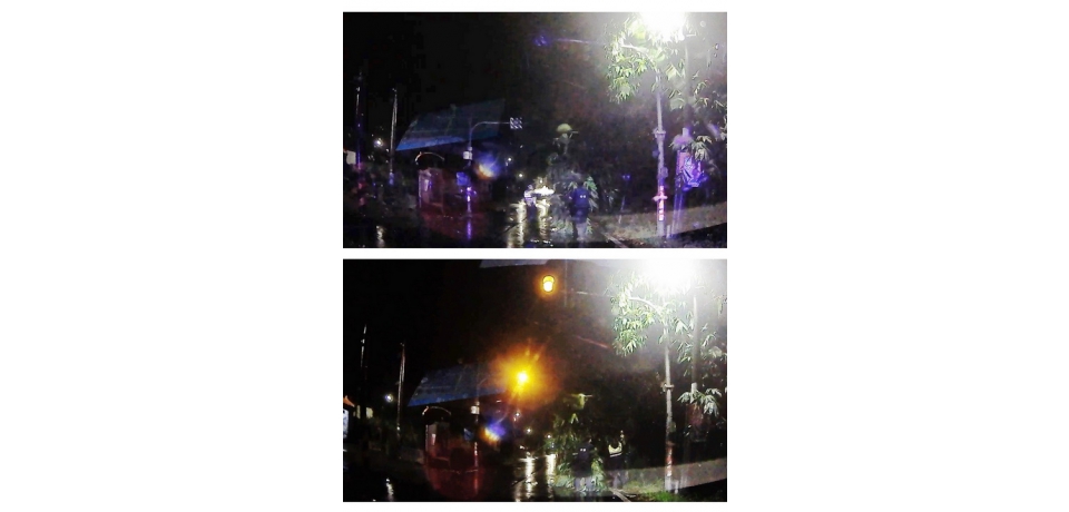 竹林倒塌阻交通 斗南警冒雨即時排除恢復道路通行(圖)