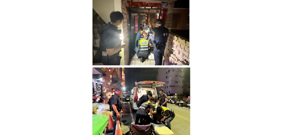 老翁跌倒受困家中　斗南警消暖心救援(圖)