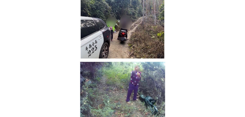 斗南警徒步深入山區救援受困夫妻　助機車脫困平安返家(圖)